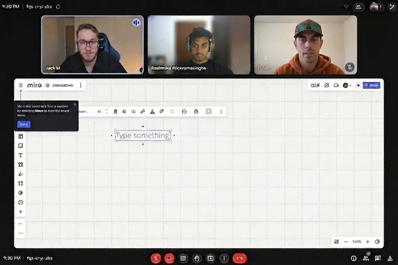 Growth Nomads Media onboarding call walking a contractor through the launch board.